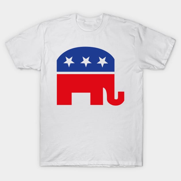 Preppy Republican Elephant T-Shirt by Daily Design